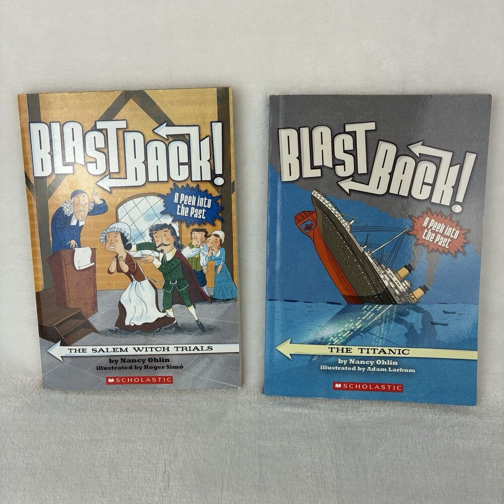 Blast Back - History Chapter Books - (Lot Of 2) Salem Witch Trials & Titanic PB
